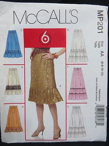 McCall's MP201 Uncut AA 6-8-10-12 Skirt 6 Looks - Picture 1 of 2