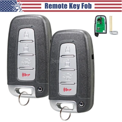 2 para 2011 - 2014 Hyundai Sonata entrada sem chave controle remoto inteligente chaveiro de carro 4 botões - Imagem 1 de 4