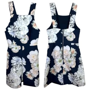 Finders Keepers - Women’s Mini Floral Sleeveless Dress - Navy Blue, X-Small - Picture 1 of 16