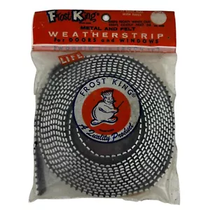 Vintage NOS Frost King Metall und Filz Wetterleiste für Türen & Fenster 17 Fuß - Bild 1 von 4