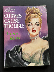 Leisure Library #21 CURVES CAUSE TROUBLE Sexy REGINALD HEADE Cover Art