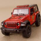 1:34 Jeep Wrangler Rubicon Police Fire Fighter Diecast Model Car Pull Back Toy