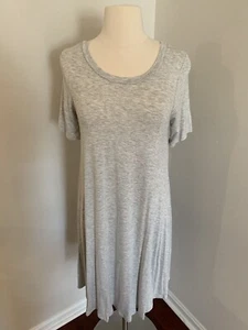 NWOT Reborn J Short Sleeve TShirt Dress Sz M Light Gray Swing Casual Carrer Dres - Picture 1 of 7
