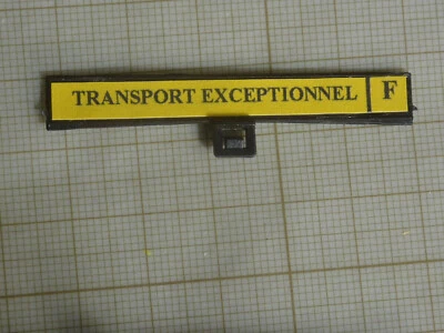 SOLIDO PIECES DETACHEES BERLIER T12 PLAQUE TRANSPORTEUR EXCEPTIONNEL ( bureau) - Photo 1/2