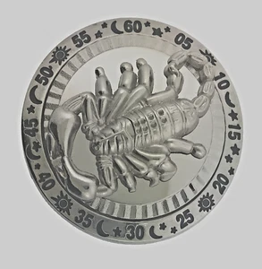 Western Belt Buckle Vintage Scorpio Zodiac Silver Metal Cowgirl Cowboy Rodeo Men - Picture 1 of 8