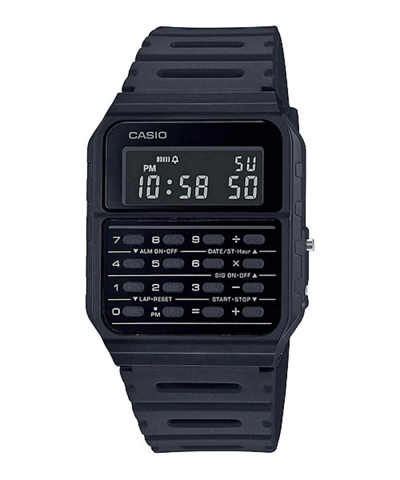 Orologio CASIO CALCULATOR CA-53WF-1BDF Calcolatrice Silicone Nero Vintage - Immagine 1 di 1