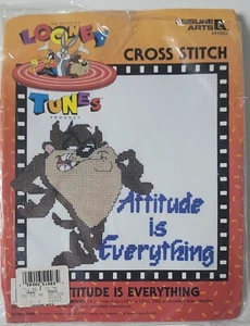 Leisure Arts Cross Stitch Looney Tunes Tasmanian Devil "Attitude Is Everything" - Bild 1 von 5