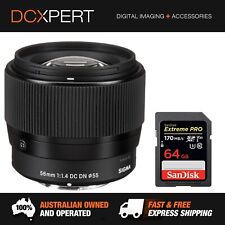 SIGMA 56MM F/1.4 DC DN CONTEMPORARY FOR SONY E-MOUNT (4351965) + SD CARD