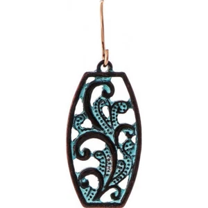 Patina Swirl Filigree Earring - Picture 1 of 1