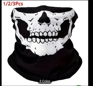 Ghost Mask Skull Balaclava Skeleton Costume Bike Skateboard Motorcycle Halloween - Picture 1 of 5