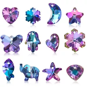 Gradient Glossy Crystal Loose Beads Jewelry Making Pendant Bead Accessory 20pcs - Picture 1 of 56