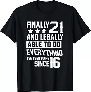 21 Years Old - 21st Birthday T-Shirt Hoodie - Picture 1 of 14