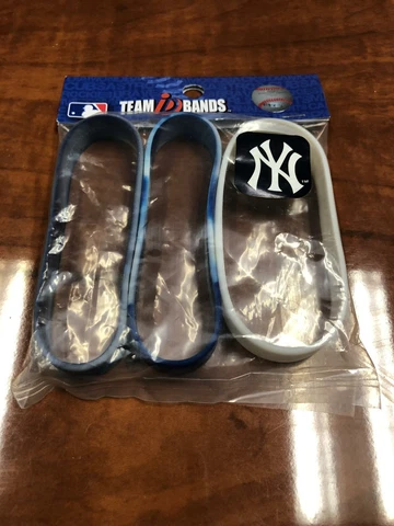 MLB New York Yankees Baseball 3 Pack Rubber Wristbands - Bracelet - Band Cover