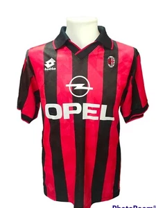 Maglia Albertini  4 Milan 95/96 Lotto Calcio vintage Taglia S Sponsor Opel - Foto 1 di 4