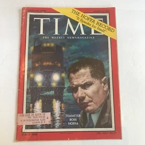 1959 Time August 31 - Teamsters Hoffa; Dr. Tom Dooley; New compact cars; Yukon - Picture 1 of 18
