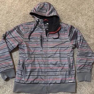 Empyre Jacke Herren große Streifen grau Snowboarden technisch gebunden Fleece Ski - Bild 1 von 11