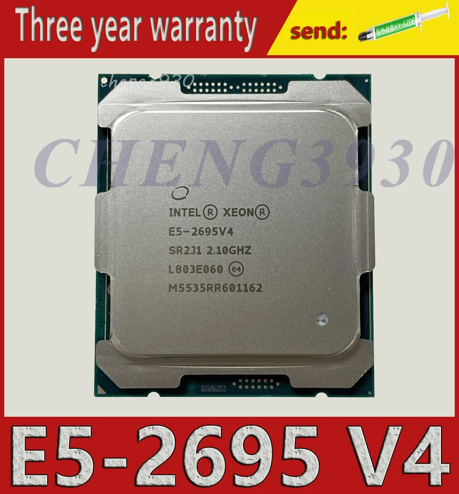 Intel Xeon E5-2695 v4 CPU processor SR2J1 2.1GHz 18Core 36Thread 120W LGA2011-3 - Image 1 of 1