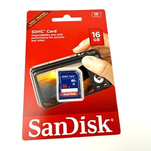SANDISK SDHC CARD-16 GB HD Video Memory Card Storage - Picture 1 of 2