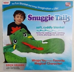 As Seen On TV Snuggie Tails Blanket Green Dragon One Size Fits Most (53"x41")
