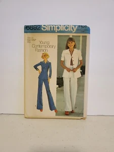 Size 10 Vtg Simplicity Sewing Pattern 6892 Shirt Jacket Pants Young Fashion - Picture 1 of 3