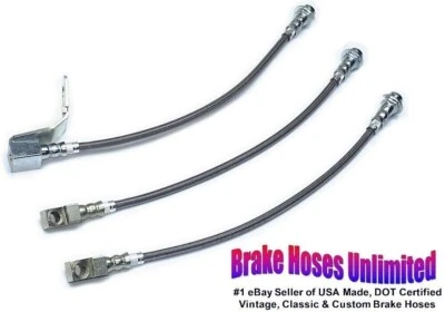 JUEGO MANGUERA FRENO ACERO INOXIDABLE FORD Thunderbird 1965 1966 Foto 1 de 2