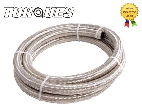 TORQUES AN -8 (AN8 AN08) Stainless Steel Braided Fuel Hose 3 m
