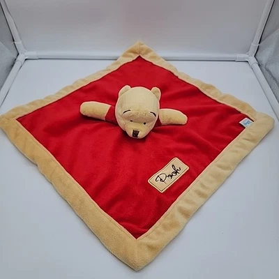 Disney Baby Winnie the Pooh Lovey Rojo Amarillo Peluche Manta de Seguridad Castor 13" Foto 1 de 4