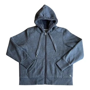Eddie Bauer grau Sherpa Fleece gefütterter Damen Hoodie mit durchgehendem Reißverschluss Größe Large - Bild 1 von 4