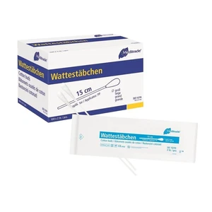 600 Wattestäbchen - großer Kopf - 15 cm - steril - Kunststoffgriff - Bild 1 von 3