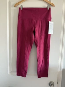Lululemon Wunder Train High Rise Crop 23" Size 10 MGTS Magenta Smoke New - Picture 1 of 4