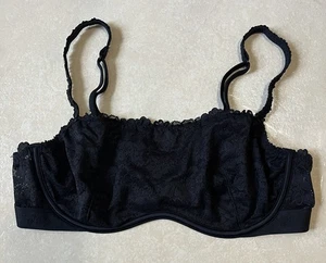 Reggiseno bralette Victoria's Secret ROSA sfoderato/senza ferretto taglia media nero pizzo - Foto 1 di 10