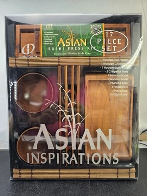 Asian Inspirations Sushi Press Kit New Sealed In Box, 17 Piece Set, Global Decor - Image 1 of 4