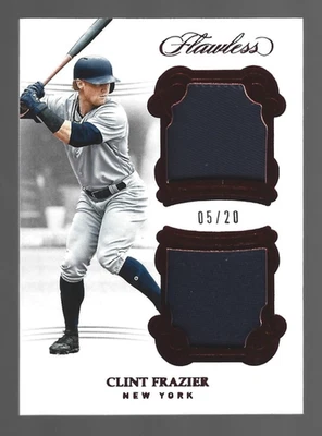 Patches Clint Frazier 2018 Panini Flawless relíquias duplas 5/20 💲 - Imagem 1 de 3