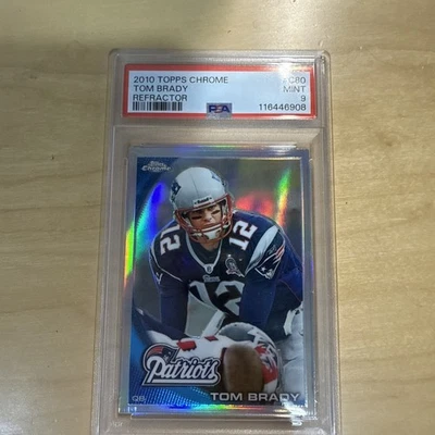 2010 Topps Chrome Tom Brady #C80 Refractor Parallel PSA 8 NM-MT Patriots - Image 1 of 4