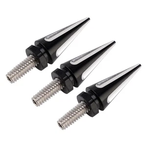 3 PACK 1/2"-20 SPIKE WINDSHIELD FAIRING MOUNTING BOLTS BLACK FOR TOURING 96-13 - Picture 1 of 6