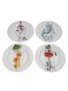 VTG Neiman Marcus Cocktail Recipes Plates Japan Book Club Ladies Luncheon Brunch - Picture 1 of 6