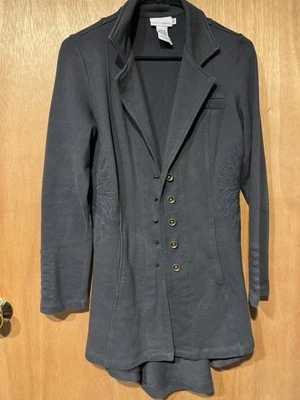 Soft surroundings Tallulah Embroidered Tonal Military Style Jacket Size XS (Q) - Image 1 of 4