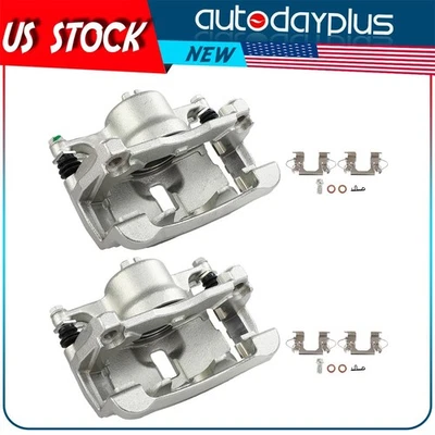 Par de pinzas de freno delanteras con soporte para Nissan Rogue l4 2014-2017 2018 2,5 L Foto 1 de 4