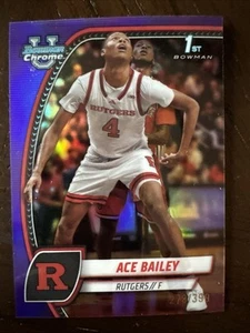 2024-25 Bowman University Chrome - Ace Bailey #1 rifrattore viola /399 (RC) - Foto 1 di 2