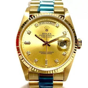 Rolex Day-Date 18348A(E) Champagne Gold Dial Automatic Men's Watch - Picture 1 of 9