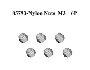 Redcat Racing 85793 Nylon Nuts M3 6 Pieces Avalanche Monsoon Hurricane XTE XTR - Picture 1 of 1