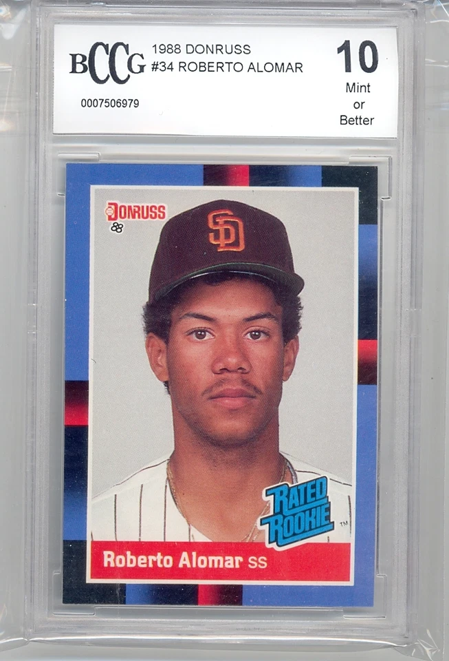Donruss Roberto Alomar 1988 (HOF) (tarjeta de novato) (#34) BCCG10 BCCG Foto 1 de 1