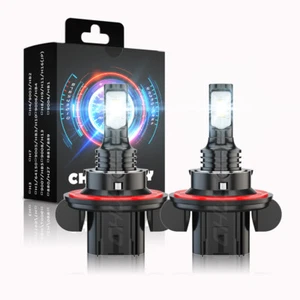 9008 H13 LED Headlight Bulbs High Low Beam Kit 6000K White - Picture 1 of 14
