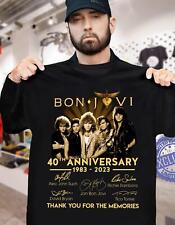 Chemise toutes tailles neuve Bon Jovi 40th Anniversary 1983-2023 Thank Memories HE526