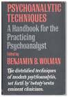 Benjamin Wolman-PSYCHOANALYTIC TECHNIQUES: A HANDBOOK (1967)-1ST ED-NF/VG+ DJ