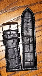 28 MM Wide Handmade Saddle Leather Watch Strap - Picture 1 of 3