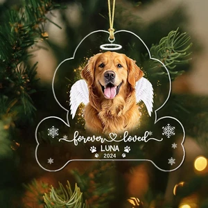Custom Memorial Pet Ornament, Custom Pet Photo Ornament, In Loving Memory Pet - Picture 1 of 5