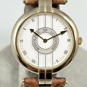 RODOLPHE by LONGINES MEN'S 34mm GOLD PLATED VINTAGE WATCH QUARTZ SWISS MADE F845 - Picture 1 of 12