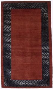 Modern Style Handmade Tribal Design Gabbeh 4X6 Oriental Rug Plush Wool Carpet