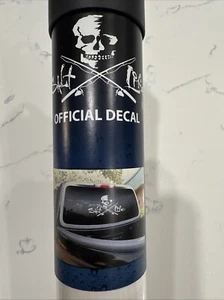 Salt Life Decal - 24" Large Surface Mount Sticker - Skull & Rods - Black SAD934 - Picture 1 of 3
